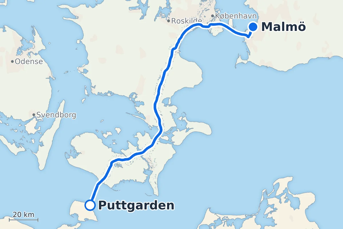 Puttgarden - Rødby + Öresundbrücke