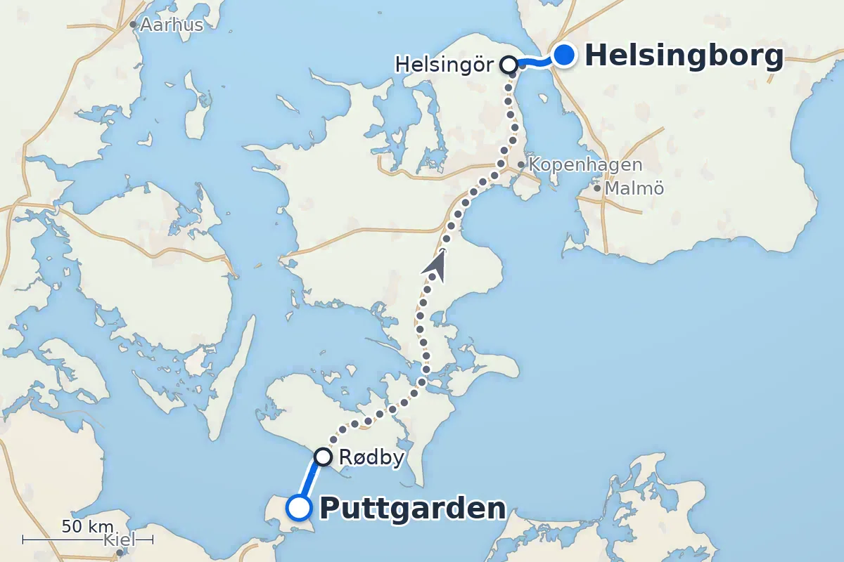 Puttgarden - Rødby + Helsingør-Helsingborg